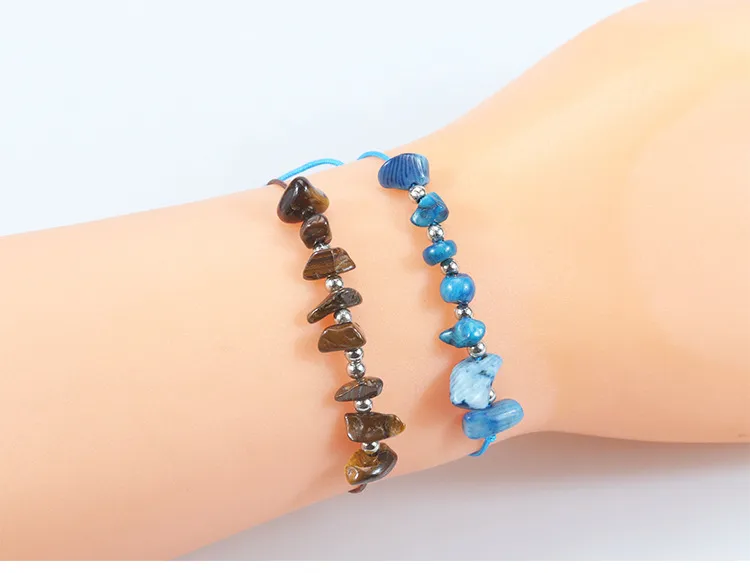 Kristāla pērlīšu grants rokassprādze, regulējama akmens rokas virve_voghion.com