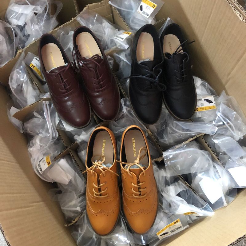 Kadın Ayakkabıları Stil Brogue Düz Bağcıklı Kadın Ayakkabıları_voghion.com
