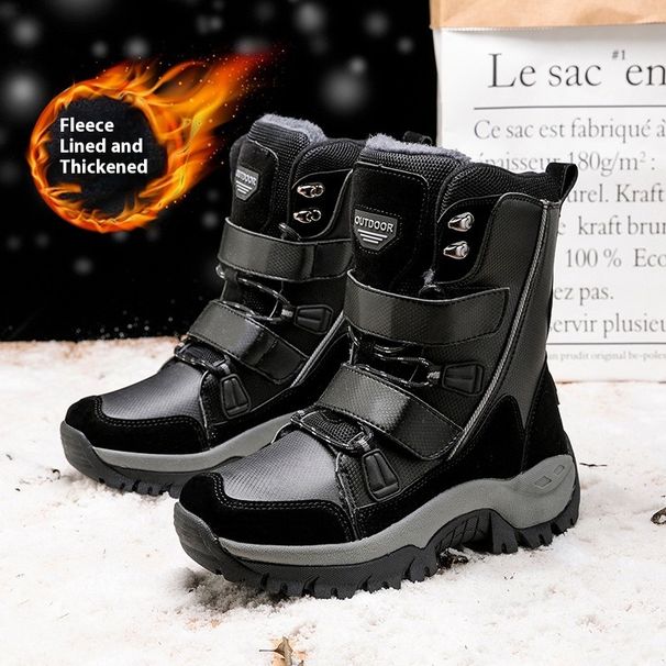Women's Outdoor Winter Boots With Fur Lining - Lace Up Ankle Snow Shoes For Women Plus Size Available_voghion.com