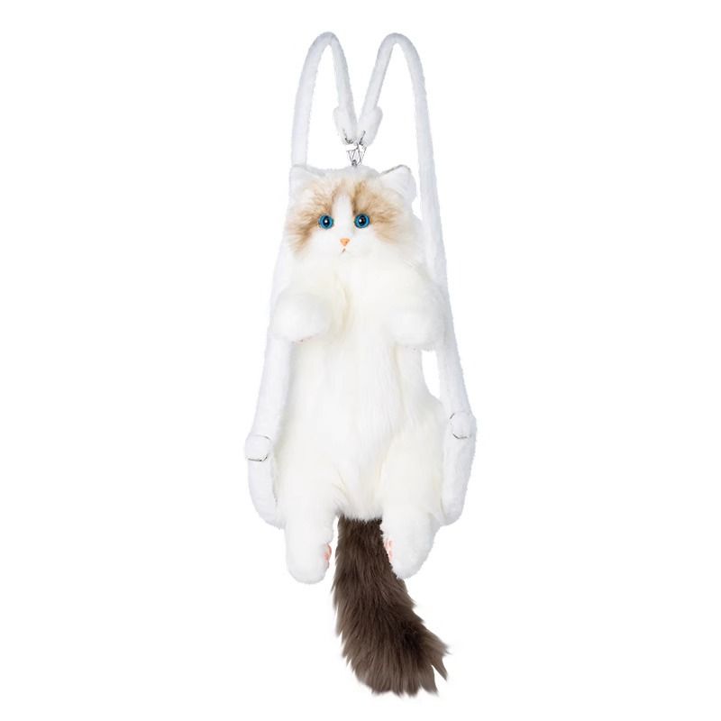 the same simulation cat backpack kitten plush doll toy birthday gift girl_voghion.com