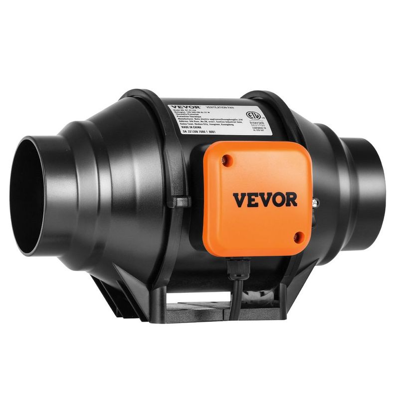 VEVOR 4 Inch Inline Duct Fan HVAC Exhaust Blower Kit AC Variable Speed Control_voghion.com