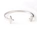 Map Airplane Titanium Bracelet For Women Business Logo C-shaped Engraving Stainless Steel Bangle_voghion.com