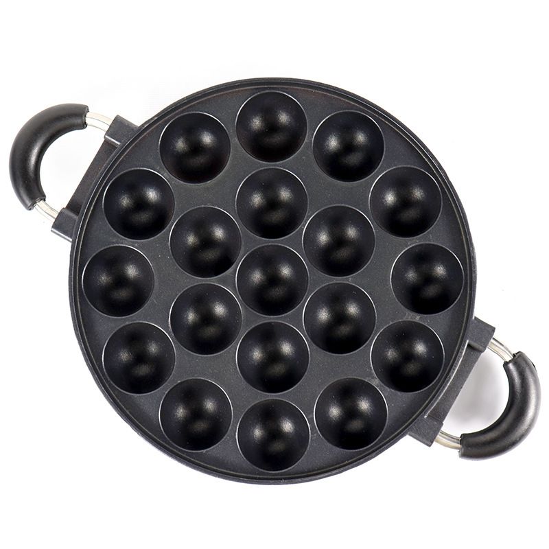 19 hole round aluminum die-casting mold, egg pot, non stick cake baking DIY mold_voghion.com