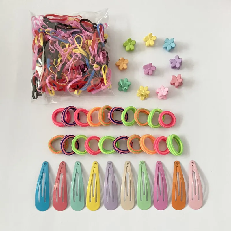 Children's Hair Accessories Small Rubber Band Hairpin Set Baby Hair Ring Girl Side Clip Hair Accessories Princess Hair Rope_voghion.com