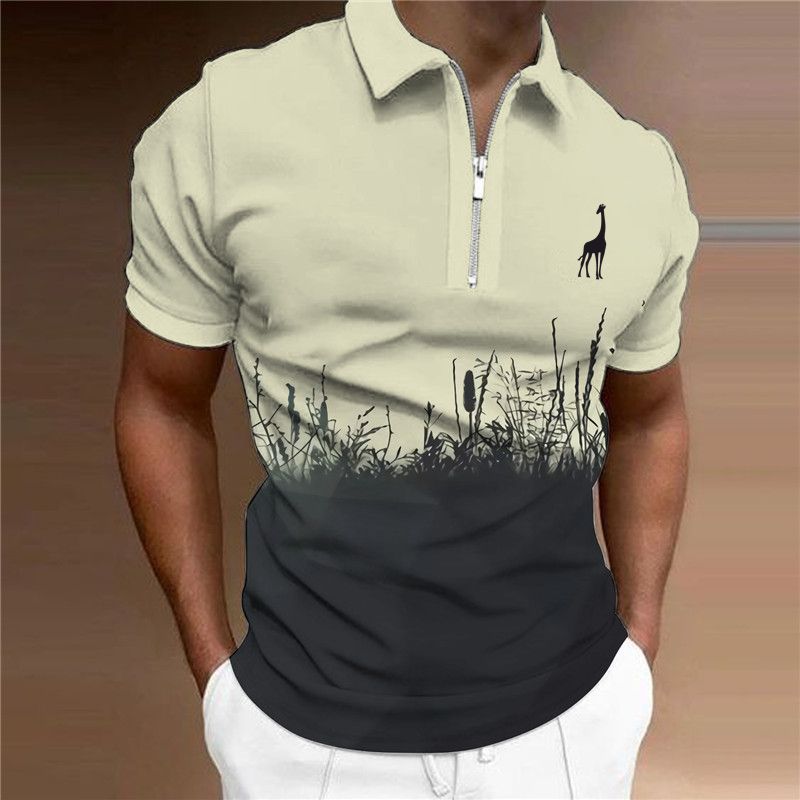 T-shirt estiva a manica corta stampata in 3D T-shirt da uomo con logo moda casual oversize traspirante_voghion.com
