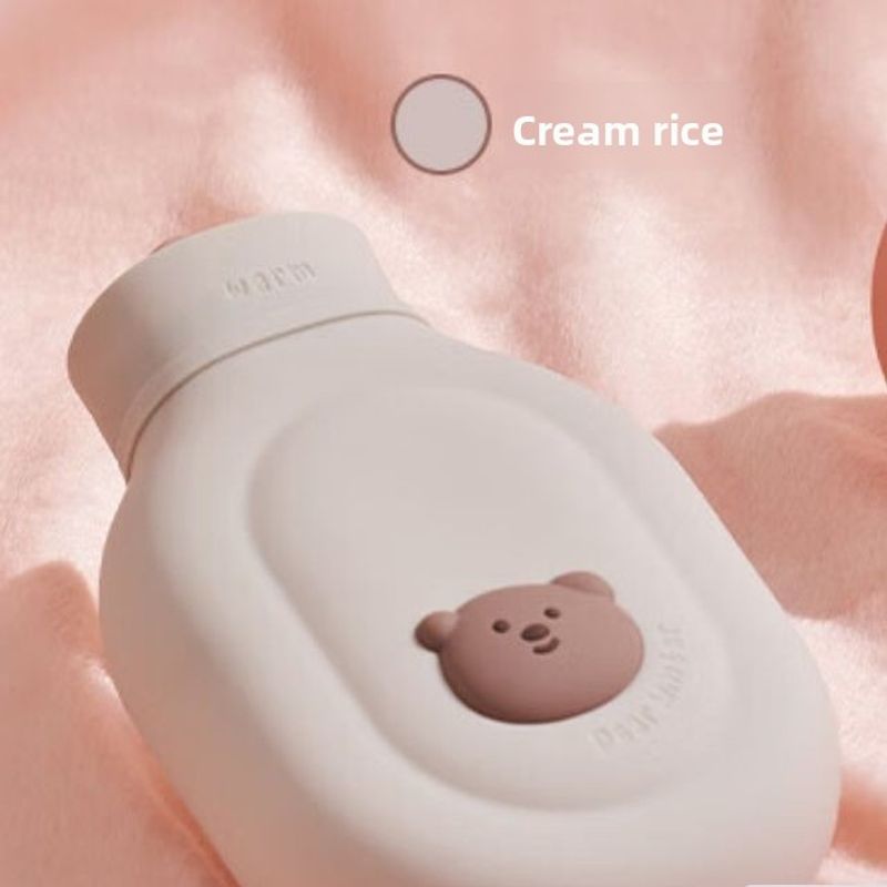 Beijing Made Hot Water Bottle Silicone Hand Belly Warmer Mini 350ml With Cloth Cover_voghion.com