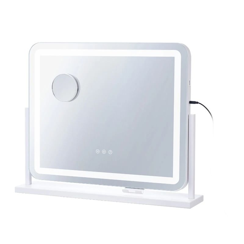 Port Color Lighted Vanity In USB Mirror Makeup W Magnification21.7x17.7 3_voghion.com