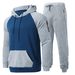Herrenbekleidung Herbst und Winter Herren Fleece Zweiteiliger Reißverschluss Hoodie Jogginghose Casual Color Suit Herren_voghion.com