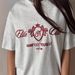 Damenbekleidung T-Shirt Tops Für Frauen Im Sommer Freizeit Lazy Letters Stickerei Drop Shoulder Rundhalsausschnitt Kurze Ärmel Für Frauen_voghion.com