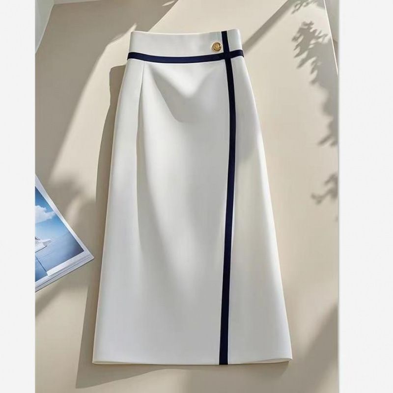 Women's Clothing popular hot style is super beautiful, high end and elegant, covering the belly white half length skirt for women new autumn_voghion.com