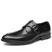 Zapatos de hombre de cuero genuino con hebilla de estilo británico, hechos a mano, para negocios, oficina, formales, tendencia, 2025_voghion.com
