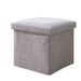 Foldable Storage Ottoman – Square Fabric Storage Bench For Home, Office & Entryway (31x31x31cm, 30L Capacity, Holds 100kg)_voghion.com