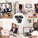 Webcam 2K con messa a fuoco automatica, testa girevole a 360° e supporto per treppiede - Per videoconferenze, streaming live, insegnamento online_voghion.com