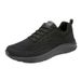 Spring Summer Breathable Running Sports Casual Wear-Resistant Non-Slip Work All Black Mesh Shoes Men Size 45_voghion.com