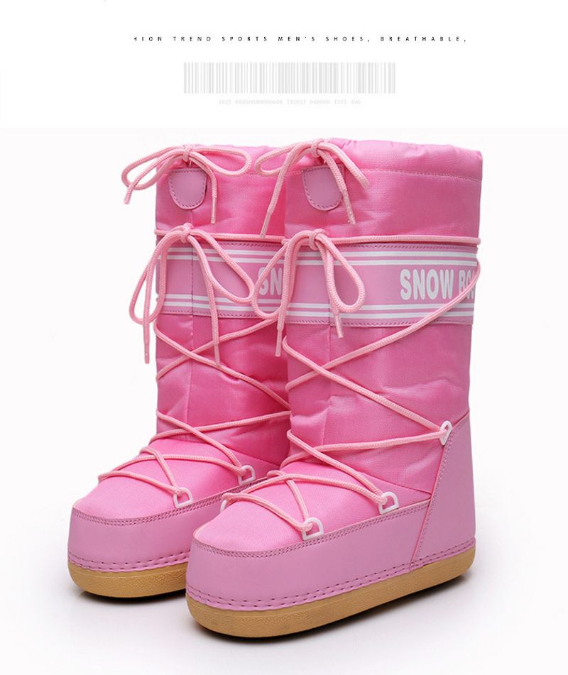 2025 Winter Skiing Space Fashion Round Head Midsole Women's Snow Boots Thick Moon Fashion Versatile_voghion.com