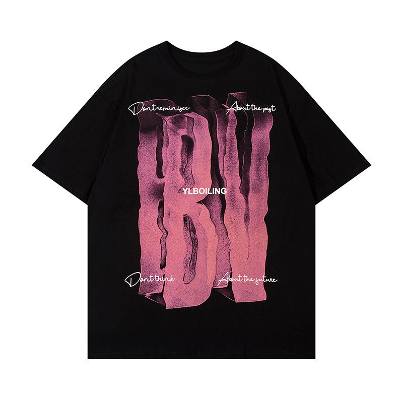 Abbigliamento maschile Tangmu Chaoren Estate Nuovo Hip-hop Tendenza Street Popolare Modello di lettera T-shirt da uomo_voghion.com