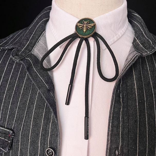 Heren Zomerketting Persoonlijkheid Bij Polo Stijl Kleine Kraag Touw Knoopbare Strik_voghion.com