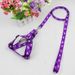Cat And Dog Leash Chest Harness Nylon Paw Print Pet Supplies_voghion.com
