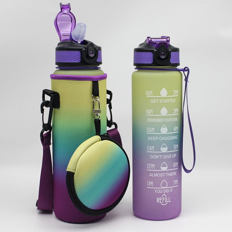 Portabotellas de neopreno SBR - Funda aislante para taza de 1000 ml con correa ajustable, ideal para senderismo, ciclismo y deportes al aire libre_voghion.com