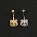 Bauchnabelpiercing mit Panda-Diamant – süßer Tier-Piercingschmuck (modisches Persönlichkeitsdesign, hypoallergen)_voghion.com