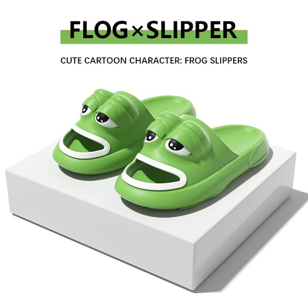 Frog Summer Boys and Girls Special Internet famous EVA Cool Slippers_voghion.com