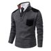 Men's Clothing autumn and winter men's stand up collar thickened sweater knitted pullover large size half zip knitted tops men_voghion.com