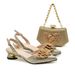 Women Shoe Bag Set Evening Party Matching Flower Decoration High Sandals With Hard Box Handbag Set Daily Gathering Shoes And Bags Thin Heel_voghion.com
