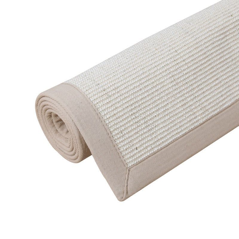 Handgewebter Jute- und Leinenteppich – Wendbare Bodenmatte aus Naturfasern für Zen-Wohnzimmer, organisch strukturierte Tatami-Alternative (mehrere Größen)_voghion.com