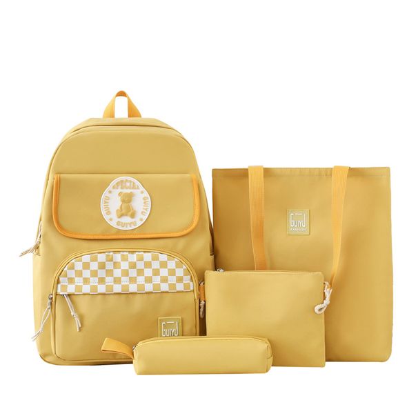 Set di zaini in nylon leggero per studenti - Zaino spazioso per laptop con spallacci ergonomici, set da 4 pezzi in vari colori_voghion.com