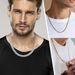 Zilveren/14K vergulde Cubaanse ketting voor mannen en jongens, roestvrijstalen ketting, robuuste, lichtbestendige ketting, sieradencadeaus voor hem, 16/18/20/22/24"_voghion.com