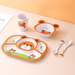 Set di piatti per bambini in cartone animato, per studenti, neonati, per la casa, ciotola, cucchiaio, per imparare a mangiare, anticaduta, in bambù ecologico_voghion.com