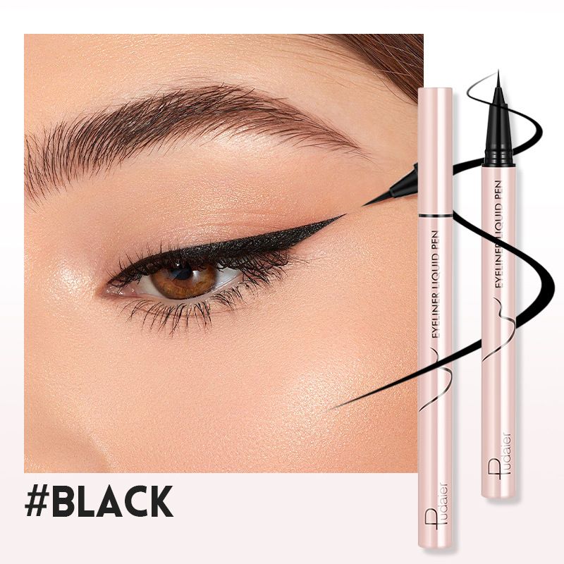 Waterproof Long-Lasting Black Eyeliner Pen Smudge-Proof Eye Makeup Pudaier Eyeliner Pen For All Skin Types_voghion.com