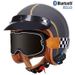 Casco da moto 3/4 in stile vintage, certificato DOT e 3C, design compatto con Bluetooth, ABS leggero e 6 opzioni di lenti retrò_voghion.com
