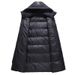 "Knee-Length Thermal Parka For Men – Heavyweight Winter Coat With Couple Matching Style (Windproof, Unisex Fit, Black/White)"_voghion.com