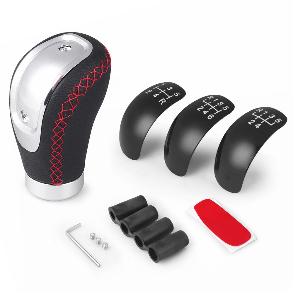 5/6-växlad universal R PU-läder manuell bilväxelspaksknopp modifierad växelspakshuvud_voghion.com