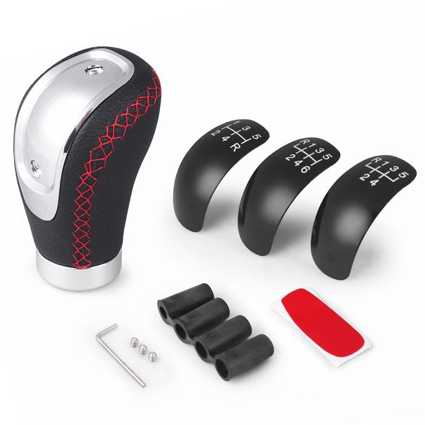 5/6-växlad universal R PU-läder manuell bilväxelspaksknopp modifierad växelspakshuvud_voghion.com