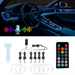 Modifica degli interni dell'atmosfera dell'auto USB Suono Freddo Colorato Telecomando Guida wireless Ritmo Striscia luminosa_voghion.com