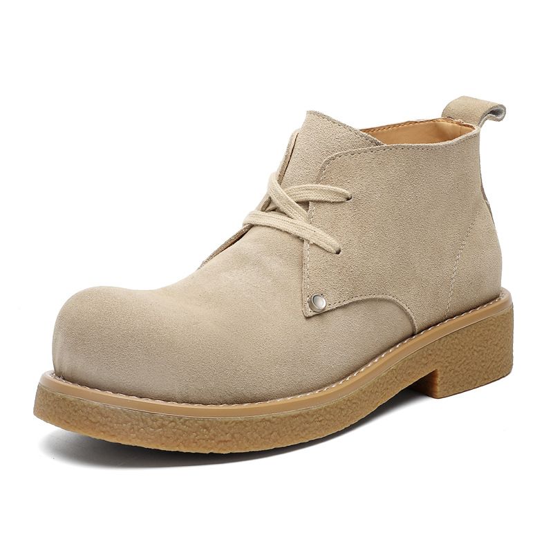 Martin Boots Japanischer Retro-Kuhsamt Big Head Derby-Schuhe Herren-Werkzeugstiefel Kurze Stiefel_voghion.com