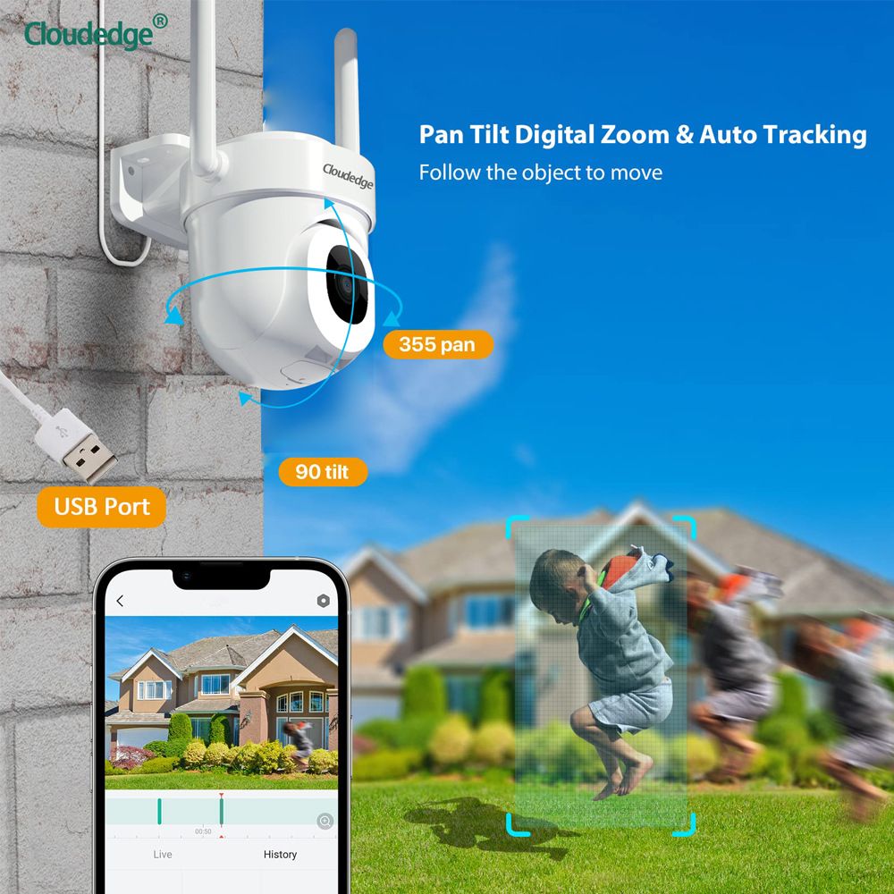 Wohnmöbel Cloudedge Mi Rui Lösung 5mp Dual Band 5gb Drahtloses WLAN Home Vollfarb-Überwachungskamera_voghion.com