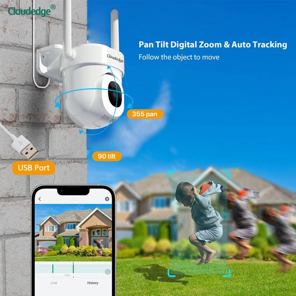 Wohnmöbel Cloudedge Mi Rui Lösung 5mp Dual Band 5gb Drahtloses WLAN Home Vollfarb-Überwachungskamera_voghion.com