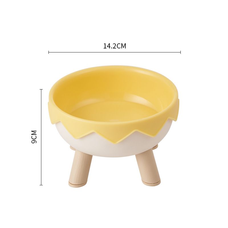 Kaķu kaķu bļoda ar augstu kāju no nerūsējošā tērauda, slīdēšanas un pretsitienu mājdzīvnieku galda piederumi_voghion.com