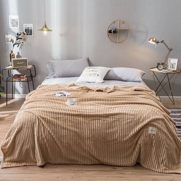 Flannel & Coral Fleece Throw Blanket - Office Nap Blanket & Kids Blanket For Air Conditioning_voghion.com