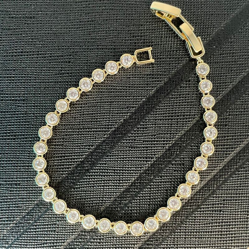 Kreis Zirkon Armband Nicht-Fading Frauen Sommer Tennis Kette Schmuck Männer Mode Voller Diamant Yiwu Zubehör_voghion.com