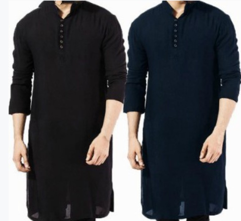 Chemise longue simple de Style arabe pour hommes, Robe musulmane à la mode, 2023_voghion.com