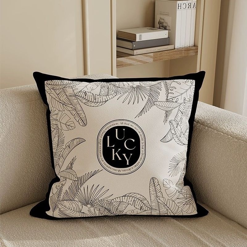 Taie d'oreiller minimaliste moderne, luxueuse et légère, beige, haut de gamme, style abstrait, pour salon, canapé, salle modèle_voghion.com