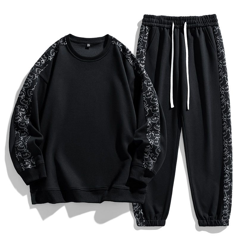 Herrenbekleidung Sportbekleidung Anzug Herbst Set mit hübscher Kleidung Frühling und Herbst Laufen Casual Sweatshirt_voghion.com