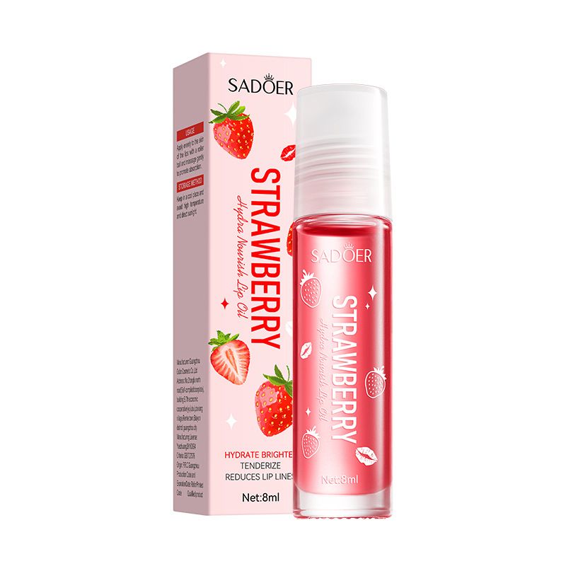 Alle Englisch SADOER Erdbeere Feuchtigkeitsspendende & Pflegende Öl Herbst und Winter Feuchtigkeitsspendende Lip lippenstift_voghion.com