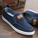 Męskie Slip On Canvas Flat Boat Yachting Deck Plimsoll Casual Pumps Shoes_voghion.com
