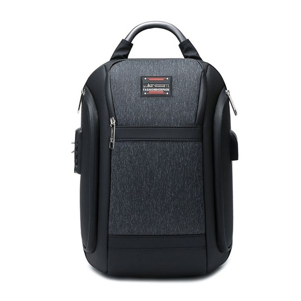 Large Capacity Anti-Theft Men's Backpack With Comfortable Air Cushion Straps, USB Charging Port, Water-Resistant For Business And Travel_voghion.com