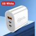 New USB+2PD Type-c Mobile Charger Multi Port American And European Travel Charging Head_voghion.com